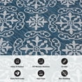 thumbnail image 6 of World Rug Gallery Transitional Geometric Textured Flat Weave Indoor/Outdoor Area Rug - NAVY 2'x7', 6 of 9
