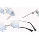 thumbnail image 4 of Gafas de sol Sunnimix con forma de copo de nieve Unisex Azul, 4 of 8