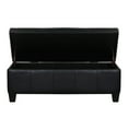 thumbnail image 4 of WestinTrends 42" Inch Faux Leather Storage Ottoman Bench for Living Room Bedroom Furniture, Black, 4 of 13