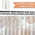 thumbnail image 2 of Lindameler Abstract Boho Shower Curtain Mid Century Beige Modern Curtain for Shower Minimalistic Geometric Bathroom Bathtub Curtain with 12 Hooks 72x72 in, 2 of 4