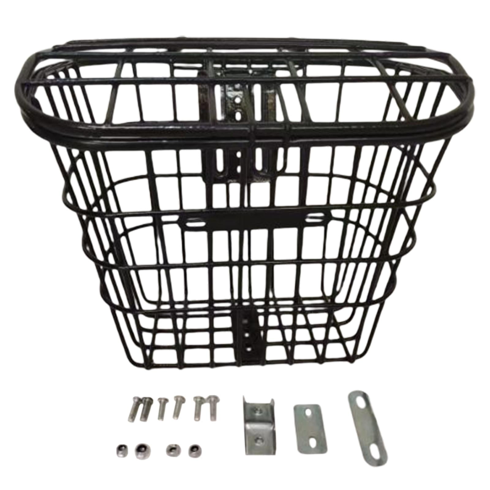 Metal Bike Basket Sturdy Heavy Duty Detachable Portable Basket for