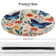 thumbnail image 2 of Watercolor Butterfly Floral Medallion Round Rug - Small Round Area Rug, Soft Non-Slip Machine Washable Bedroom Mat Indoor Accent Entry Carpet for Office Desk Dorm Hallway, 2 of 7