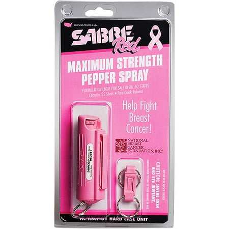 Sabre Red National Breast Cancer Foundation Pink Pepper Spray Keychain