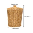 thumbnail image 2 of IMITITION Rattan Round Woven Basking Bathod Sundies Canasta de almacenamiento con tapa, 2 of 5