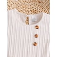 thumbnail image 3 of Mode Printemps et Été pour Filles Vacances Décontracté Couleur Unie Col Rond Robe à Manches Volantes Vêtements d'Été + Petit Sac, 3 of 6