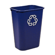 RUBBERMAID 10.38 Gal. Blue Large Deskside Recycling Bin