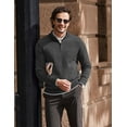 thumbnail image 3 of COOFANDY Men's Quarter Zip Up Pullover Slim Fit Lightweight Mock Neck Long Sleeve Sweaters, 3 of 10