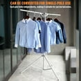 thumbnail image 4 of golytefs 51.18-70.87in Foldable Tripod Clothes Drying Rack Height-adjustable for Clothes, 4 of 9