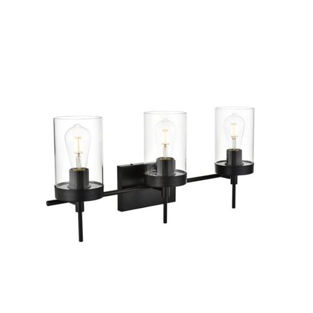 

Living District LD7319W24BLK 110 V Three Light Vanity Wall Lamp Black