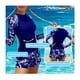 thumbnail image 2 of Traje De Baño Sexy De Dos Piezas De Manga Larga Para Mujer Azul Talla XL, 2 of 3