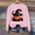 thumbnail image 6 of Jsaierl Halloween Sweatshirts for Women Plus Size Pumpkin Graphic Pullovers Fall Loose Fit Round Neck Long Sleeve Sweater Tops Halloween Clothes, Sizes S-2XL, 6 of 7