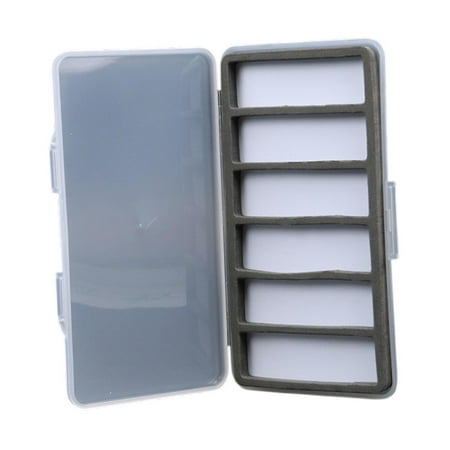 yotijay Fishing Tackle Box Lure Container for Bass Trout Gear Jig Case Fishing Streamers 6 Compartments
