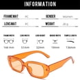 thumbnail image 2 of Gafas de sol cuadradas con montura pequeña de tendencia europea y americana, hechas de PC, 2 of 5
