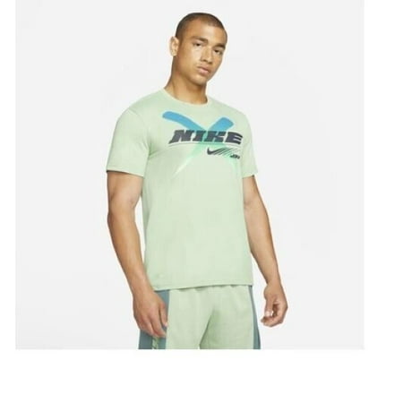 Nike Men's Dri Fit XSC Logo Graphic Training T-Shirt in Steam Green-Large