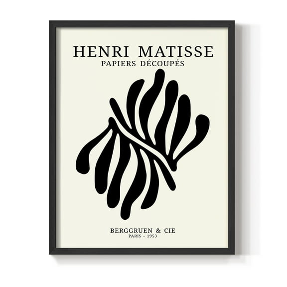 Matisse CDIX in Black Solid Wood Framed Print No Nail Hanging