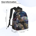 thumbnail image 2 of Easygdp Rainbow Astronaut Space Landscape Mochila Casual para Portátil, Mochila para Escuela, Viajes, Negocios, 2 of 6
