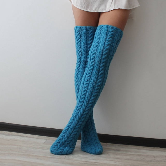 High Stockings For Womens Cable Knit Extra Long Boot Socks Over Knee Thigh Stocking Leg Warmers