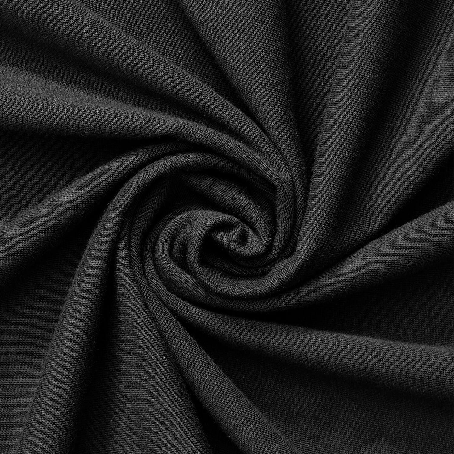 Cotton Jersey Lycra Spandex knit Stretch Fabric 58/60" wide (Black