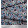 thumbnail image 2 of Soimoi Rayon Fabric Square Geometric Print Fabric by Yard 42 Inch Wide, 2 of 3
