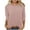Pink, variant on LYEAA Fashion Tops for Women Trendy Crew Neck 3/4 Sleeve T-shirt Solid Tees Loose Soft Comfortable Blouse Dressy Casual Breathable Clothing Fall Outfits 2024 Gray M