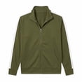 thumbnail image 5 of Fanshiluo Men's Stand Collar Full-Zip Long Sleeve Track Jacket, Contrast Side Stripes Athletic Jacket with Pockets for Men,XXL,Big and Tall Men, 5 of 6