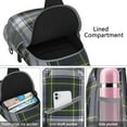 thumbnail image 3 of Abstract Plaid Crossbody Chest Bag - Colorful Checkered Anti-Theft Sling Backpack for Outdoor Enthusiasts - Durable & Comfortable Travel-Ready Design, 3 of 5