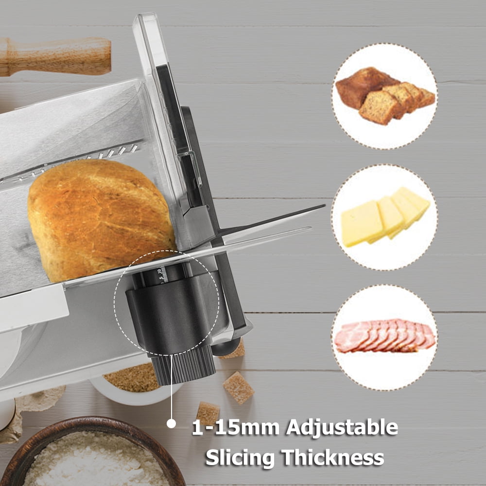Lowestbest 110V/150W 7.5" Semi-automatic Gear Cutter, Machine Home Deli Food Slicer, Gray Lowestbest 110V/150W 7.5" Semi-automatic Gear Cutter, Machine Home Deli Food Slicer, Gray