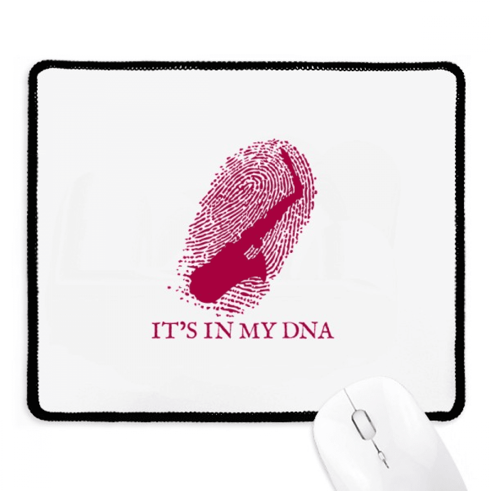 musical saxoph gene fingerprint mousepad stitched edge mat rubber gang