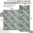 thumbnail image 5 of Rooster and Floral Blue Pattern Teens Toddler Nap Mat with Pillow, Sleeping Mat Bag for Preschool Daycare 51"x22", 5 of 6