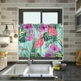 thumbnail image 7 of Flamingo Kitchen Curtains 2 Panels UV Protected Tier Curtains, Half Window Curtains Kitchen Tiers for Guest Room Bathroom Sink Laundry Room Basement,36 x 27 Inch, 7 of 7