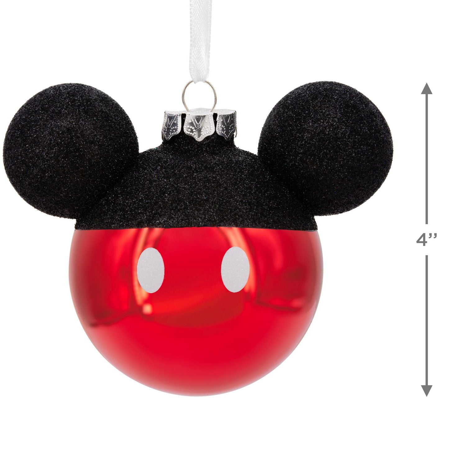 Décoration Hallmark de Noël (Tête de Mickey, Disney, en verre soufflé)
