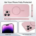 thumbnail image 3 of Magnetic Case for iPhone 15 Pro Max Phone Case for Women, Matte Luxury Soft Metallic Luster Design with Camera Lens Protector, Compatible with Magsafe Case for iPhone 15 Pro Max 6.7"-Pink, 3 of 7