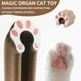 thumbnail image 5 of Kitty Kurlz, Magic Organ Cat Scratching Board Toy with Balls Bells,Made of Recyclable Corrugated Cardboard,Interactive Mental Physical Exercise Cat Toys for Indoor Cats(Brown), 5 of 6