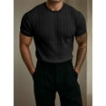 thumbnail image 4 of Men's Cable - Knit Short - Sleeve Sweater: Retro Fit for Casual & Urban Styles, 4 of 5