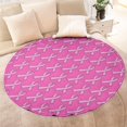 thumbnail image 4 of Pink Breast Cancer Round Blanket,Comfortable Soft Flannel Throw Blanket,All Season,Warm Lightweight Blankets for Sofa Bed Couch Living Room Chair 47"x47", 4 of 5