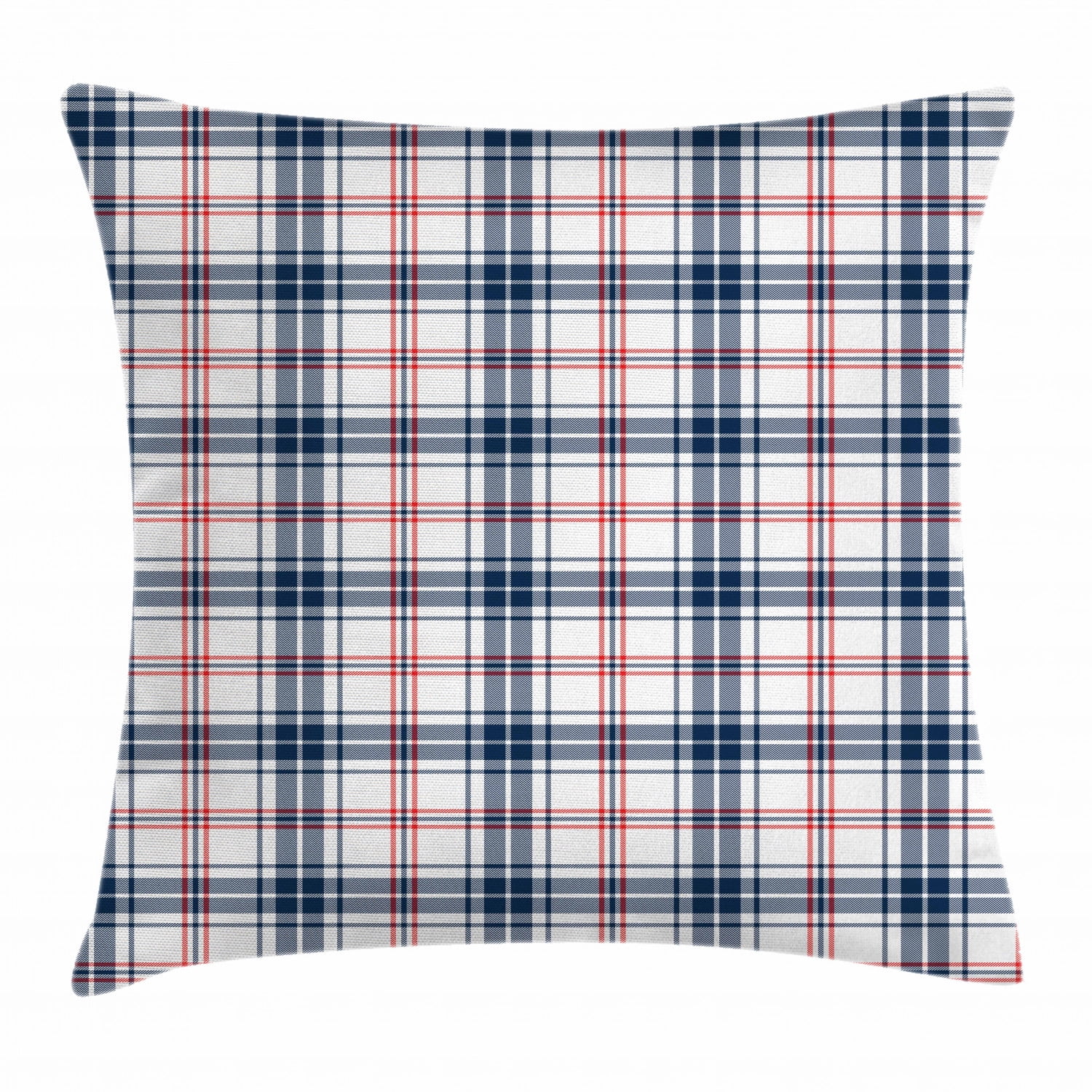 Plaid Throw Pillow Cushion Cover, Traditional Checkered British Country