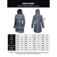 thumbnail image 6 of Off Road Ventures Women's Softshell Jacket, Fleece Lined Waterproof Rain Jacket Lightweight Windbreaker Long Warm Coat With Removable Hood, 6 of 8
