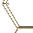 thumbnail image 3 of Stratton Home Decor Gold Honeycomb Hexagon Wall Shelf, 3 of 6