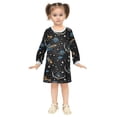 thumbnail image 2 of Girls' long-sleeved dress Dreamy Spaceship Girls' A-line dress with ribbed cuffs Soft and comfortable, 2 of 6