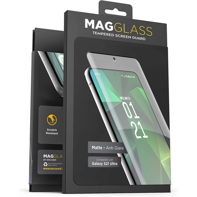 Magglass Samsung Galaxy S21 Ultra Matte Screen Protector (Scratch Free/Bubble Free) Anti Glare Tempered Glass Screen
