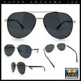 thumbnail image 2 of Mens Antiglare Polarized Lens Iconic Officer Metal Rim Pilots Sunglasses Gold Black - Black, 2 of 7
