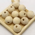 thumbnail image 2 of U8MO 50 Natural Untreated Plain Wood Round Beads 16mm~Wooden beads, 2 of 4