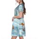 thumbnail image 2 of Easygdp Gnome And Red Fox Fishing para Vestido Transpirable de Mujer, Vestido Suelto de Manga Corta con Pliegues y Bolsillos para el Verano, 2 of 6