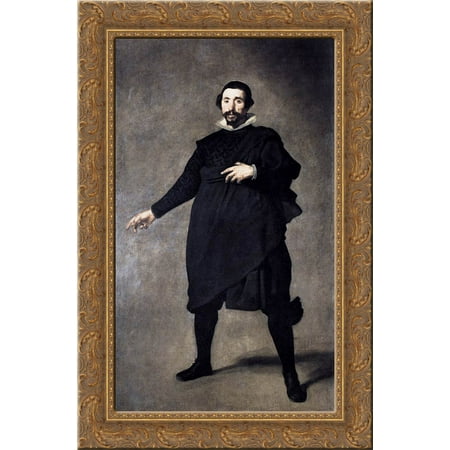 Pablo de Valladolid 24x16 Gold Ornate Wood Framed Canvas Art by Diego Velazquez