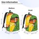 thumbnail image 2 of Disketp T-Rex Playing Football print Canvas Backpack Lightweight Travel Daypack Student Rucksack Laptop Backpack-, 2 of 5