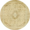thumbnail image 1 of Ahgly Company Indoor Round Abstract Brown Gold Abstract Area Rugs, 5' Round, 1 of 6