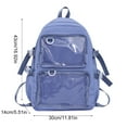 thumbnail image 4 of HGYCPP Japanese College Student Large Capacity Nylon Backpack Transparent Pin Display Itabag School Bag with Clear Pocket, 4 of 21