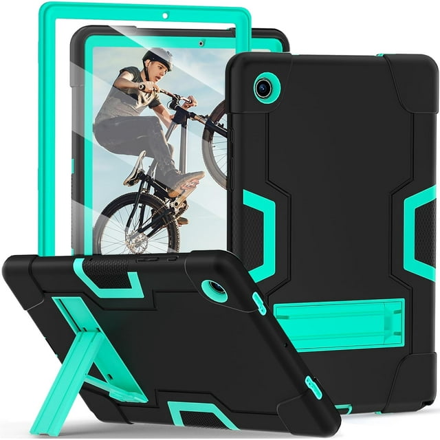KOMI Galaxy Tab A8 Case,for Samsung A8 10.5 Tablet Case with Screen Protector/Kickstand,Heavy Duty Shockproof Rugged Protection Cover for 10.5 Inch Samsung Galaxy Tab A8 Case (SM-X200/X205/X207)