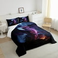 thumbnail image 4 of Erosebridal Purple Dragon Comforter Set Full,Gothic Bedding Set Dragon Room Decor,Trippy Psychedelic Bedding Comforter Sets Safari Animals Quilt Bed Set 3Pcs, 4 of 5