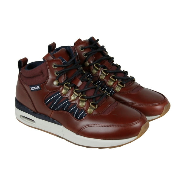 HUF HUF HR 1 Mens Brown Leather Lace Up Sneakers Shoes